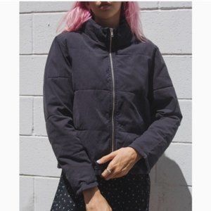 Brandy Melville Navy Cotton Puffer Jacket